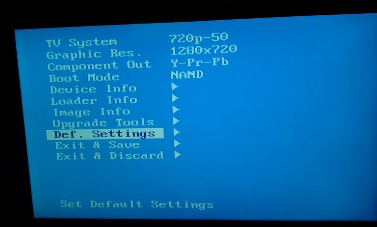 mag 254 iptv set top box bios settings default settings menu