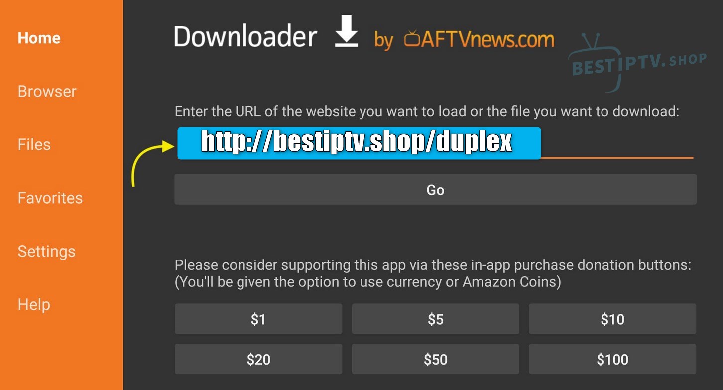 Install Duplex IPTV on Fire TV stick